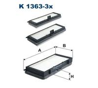 Cabin filter Particulate Filter K 1363-3x FILTRON for PEUGEOT FIAT CITROËN