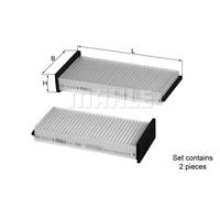 Cabin filter Particulate Filter LA 366/S MAHLE for MITSUBISHI SHOGUN PININ I