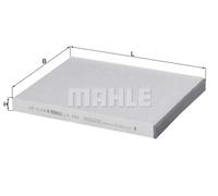 MAHLE LA484 Cabin Pollen Interior Air Filter 250mm Length Fits Hyundai Accent