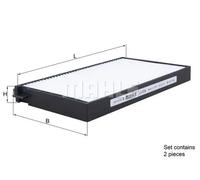 Cabin filter Particulate Filter LA 634/S MAHLE for HYUNDAI i800 Travel H-1 Van
