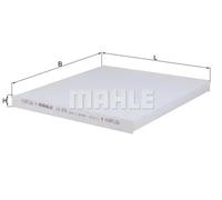 MAHLE LA876 Cabin Pollen Interior Air Filter 226mm Length Fits Hyundai Kia