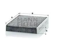 Cabin filter Vehicle interior, driver’s side Activated Carbon Filter CUK 2433