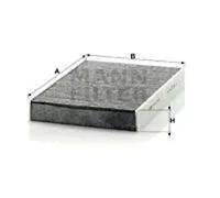 MANN CUK2743 Cabin Air Filter Driver Side 270mm Length Fits Peugeot 508 508 SW