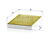 Cabin filter Vehicle interior, driver’s side FP 2742 MANN-FILTER for CITROËN