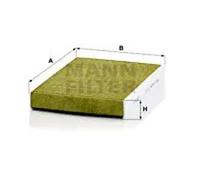 Cabin filter Vehicle interior, driver’s side FP 2743 MANN-FILTER for PEUGEOT