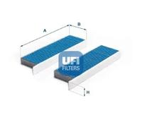 Cabin filter with antibacterial action 34.172.00 UFI for PEUGEOT CITROËN DS OPEL