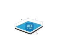 Cabin filter with antibacterial action 34.253.00 UFI for CHEVROLET SPARK