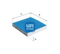 Cabin filter with antibacterial action 34.266.00 UFI for TOYOTA LEXUS DAIHATSU