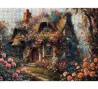 Cabin Flower Puzzle - 3000 Piece Jigsaw Puzzles for Adults - The Back Features Printed Letter Guides - The Pieces fit Together Snugly - Wooden Puzzles for Adults - Gifts Man 48.0 X 31.9 Inch s7h-601