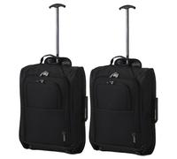 Cabin Hand Luggage Bags Set - 55x35x20cm Lightweight Ryanair Priority Travel Bag