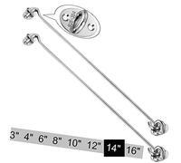 Cabin Hook【2PCS】SUS 304 Stainless Steel Eye Shed Gate Door Latch Silent Holder Window Brace,Φ 6mm/0.23inch