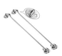 Cabin Hook【2PCS】SUS 304 Stainless Steel Eye Shed Gate Door Latch Silent Holder Window Brace,Φ 6mm/0.23inch