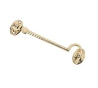 Cabin Hook and Eye Polished Brass Silent 152mm 6" Inch Door Gate