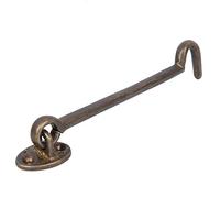 Cabin Hook Eye Latch Lock Window Latches Antique Brass Security Window Stay Hook Wind Brace for Door Window(Bronze)