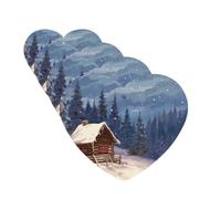 Cabin In The Woods 4 Pcs Car Air Freshener Lavender Hanging Scented Cards Automotive Scented Hanging Sheets Heart Shape For Car Home Office Closet Bathroom