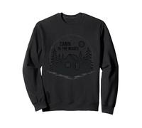 Cabin in the Woods Rustic Nature Retreat Sweatshirt, Adult Unisex, Black, L