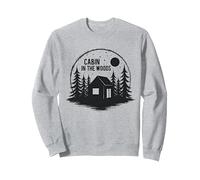 Cabin in the Woods Rustic Nature Retreat Sweatshirt, Adult Unisex, Heather Grey, L