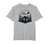 Cabin in The Woods Rustic Nature Retreat T-Shirt, Men's Big and Tall, Heather Grey, 4X Tall