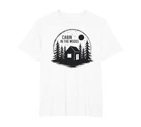 Cabin in The Woods Rustic Nature Retreat T-Shirt, Men's Big and Tall, White, 4X Tall