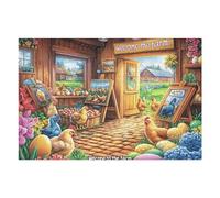 Cabin Interior Reading Book Wild Nature Rural Cozy 1000 Piece Adult Jigsaw Puzzle Fun Creative Engaging Perfect Pastime for Adults And Families 1000 PCS（75x50cm）