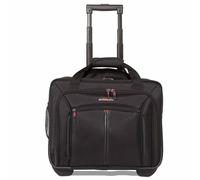 Aerolite Premium Padded Business Laptop Roller Case with 2 Wheels Approved for Ryanair Priority Boarding, Easyjet Plus, BA and More Airlines. Fits up to 15.6 Inch Laptops (Black)