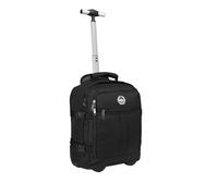 Cabin Max 40x30x20 Cabin Bag with Wheels Underseat Backpack Suitable for Wizz Air, Easyjet (Metz 24L Carry On Luggage, Black)