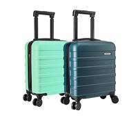 Cabin Max Anode Set of Two 45x36x20cm Lightweight Hand Luggage Suitable for Easyjet Under Seat (Endless Sea/Mint Green, 45x36x20)
