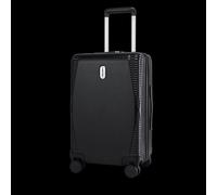 Cabin Max Santa Cruz Cabin Luggage 55x35x25 cm - Lightweight Hard Shell Carry On Suitcase with Spinner Wheels, Telescopic Handle & TSA Lock - Airline Cabin Size - Travel Case (Black)