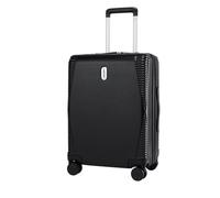 Cabin Max Santa Cruz Cabin Luggage 55x40x20 cm - Lightweight Hard Shell Carry On Suitcase with Spinner Wheels, Cup Holder, Telescopic Handle & TSA Lock - Airline Cabin Size - Travel Case (Black)