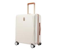 Cabin Max Santa Cruz Cabin Luggage 55x40x20 cm - Lightweight Hard Shell Carry On Suitcase with Spinner Wheels, Cup Holder, Telescopic Handle & TSA Lock - Airline Cabin Size - Travel Case (Pearl)