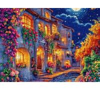 Cabin Night View Puzzle - 5000 Piece Jigsaw Puzzles for Adults - The Back Features Printed Letter Guides - and The Pieces fit Together Snugly - Wooden Puzzles for Adults 61.6 X 41.5 Inch s7h-204