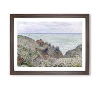 Cabin Of The Customs Watch By Claude Monet Classic Painting Framed Print | A2 Walnut Framed Wall Art | Ready to Hang | Classic Historical Picture | Living Room Bedroom Lounge Office