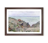 Cabin of The Customs Watch by Claude Monet Framed Print | A2 Walnut Framed Wall Art | Ready to Hang | Modern Historical Picture | Living Room Bedroom Lounge Office
