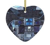 Cabin of The Future Ceramic Christmas Heart Pendant, The Pottery Piece is Available with Silk Thread
