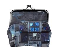 Cabin of The Future Coin Purse.Double Sided Coin Purse for Women, Small PU Leather Card Holder