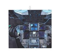 Cabin of the Future Dish Drying Mat, 16 x 18, Highly Absorbent, Suitable for Kitchen Dish, Drain Rack, Coffee Bar, Hangable
