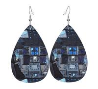 Cabin of the Future Leather Earring Pairs Teardrop Faux Leather Earrings Set for Women Lightweight Leather Dangle Drop Earrings.