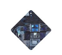 Cabin Of The Future Pattern Car Air Fresheners 4 Pcs Square Hanging Aromatherapy Tablets Scented Fresheners For Bedroom Bathroom