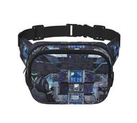 Cabin of the Future Printed Fashion Crossbody Bag, Hiking Waist Bag, Square Double Layer Travel and Fitness Shoulder Bag