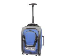 Cabin Size Airline Approved Wheeled Travel Bag with Telescopic Handle (Blue)