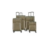 Cabin Size Softside Spinner Luggage Olive Green Travel Suitcases 55x40x20 cm