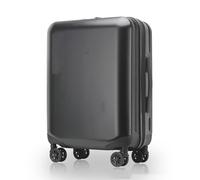 Cabin Suit Cases with Wheels,PP Hard Shell Carry On Hand Suitcases,Check in Hold Luggage Lightweight Travel Trolley with 4 Spinner Wheel(Black,26 Inch)