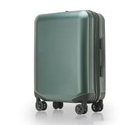 Cabin Suit Cases with Wheels,PP Hard Shell Carry On Hand Suitcases,Check in Hold Luggage Lightweight Travel Trolley with 4 Spinner Wheel(Green,28 Inch)