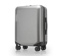 Cabin Suit Cases with Wheels,PP Hard Shell Carry On Hand Suitcases,Check in Hold Luggage Lightweight Travel Trolley with 4 Spinner Wheel(Grey,20 Inch)