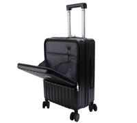 Cabin Suitcase 20 Inch with Laptop Compartment, Front Opening Carry On | Hardshell Polycarbonate Hand Luggage with USB Charging Port & Spinner Wheels, 58x36.5x24cm,Suitcase for Business Travel