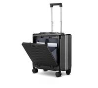 Cabin Suitcase Carry On Luggage Hardshell Lightweight TSA Lock 4 Spinner Wheels Expandable Laptop Compartment Telescopic Handl (Black,20 Inch)