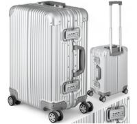 Cabin Suitcase Travel Bag Flight Carry On Case Aluminium 4 Castors TSA Locks