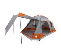 Cabin Tent with Roof Green 12-Person Polyester and Steel