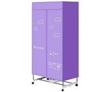CABINE 1000W 2-Tier Heated Clothes Dryer Bwheel,Electric Portable Clothes Drying Rack Wardrobe/Purple/with Wheels