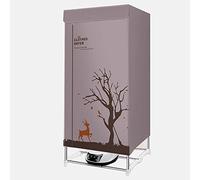 CABINE Electric Clothes Dryer, Heated Clothes Airer, 2-Tier Heated Clothes Drying Rack Wardrobe with Cover 1500W/Grigio